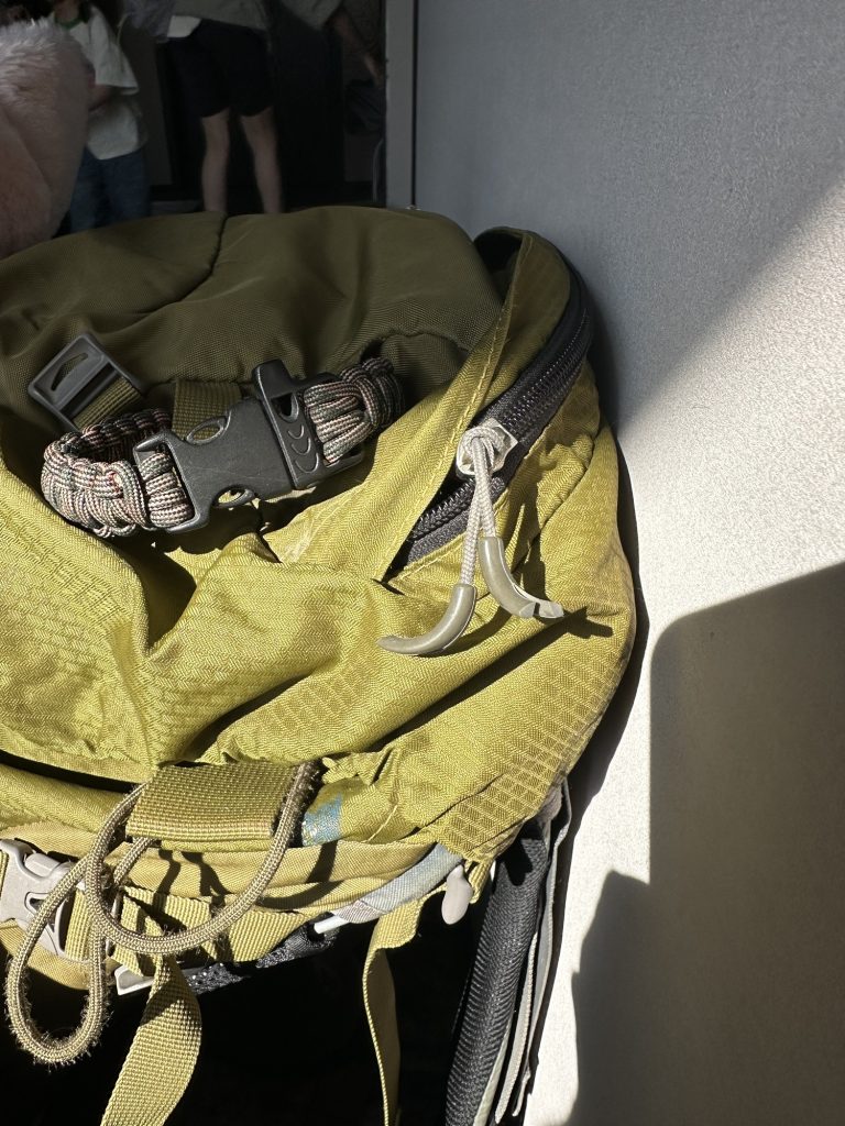 十年了背包已经老化。